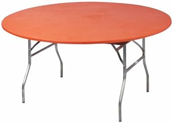 10 Pack Orange Round Table Covers for 60 Inch Tables