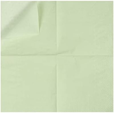 100 Pack 2-Ply Cocktail Napkins 5x5 Inches Sage Green