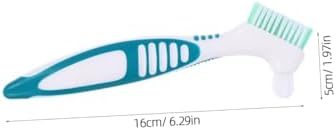 2Pcs Denture Brush Set with Ergonomic Handle and Dual-Sided Design