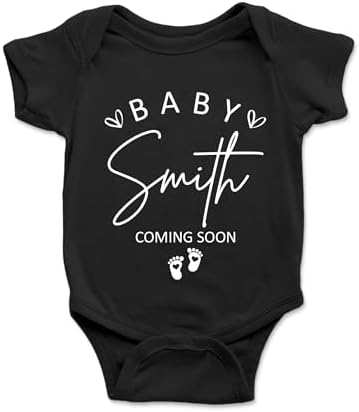 Personalized Baby Announcement Onesie - Custom Coming Soon Bodysuit with Name