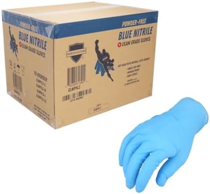 PSBM Nitrile Gloves Blue Small 3 Mil 2000 Count