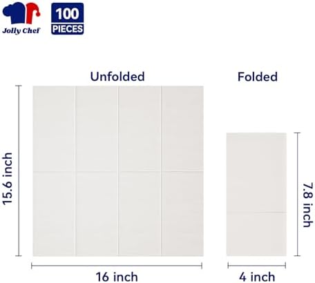 JOLLY CHEF Prefolded Paper Napkins with Pocket