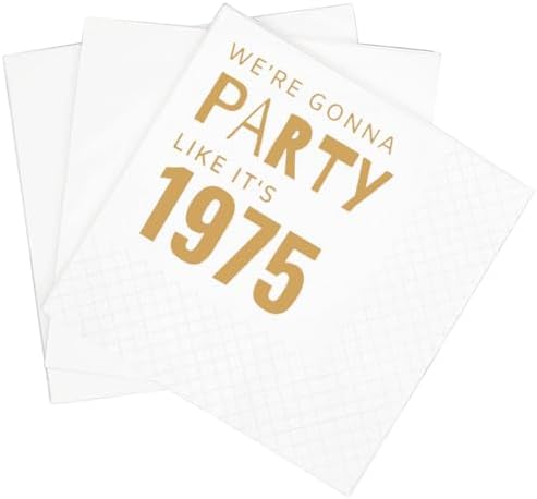 SharkBliss 50th Birthday Cocktail Napkins 100 Pack