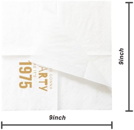 SharkBliss 50th Birthday Cocktail Napkins 100 Pack