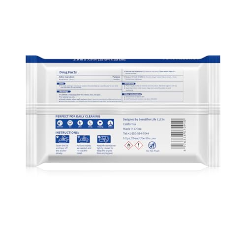 75 Alcohol Sanitizer Wipes with Aloe Vera 200 Count x 4 Packs