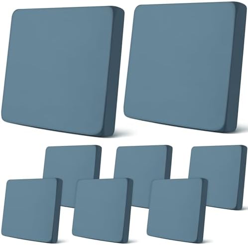 Newwiee 8Pcs Stretchable Outdoor Cushion Covers