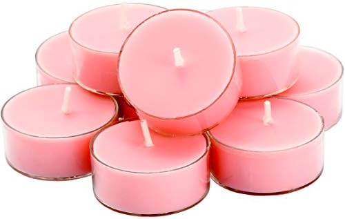 DEYBBY Natural Soy Wax Tealight Candles 12 Pack Romantic Rose Aromatherapy