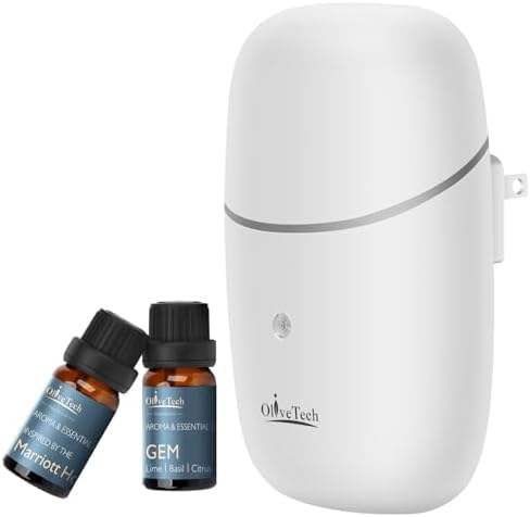 OliveTech Waterless Plug In Diffuser with 2x10ml Essential Oils