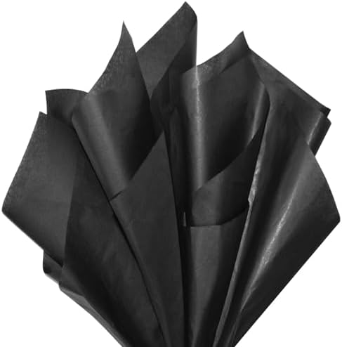 120 Sheets Black Tissue Paper for Gift Wrapping and Crafts
