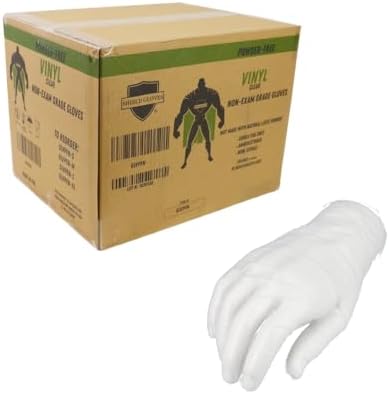 PSBM Vinyl Gloves 2000 Count Large Clear Powder and Latex Free