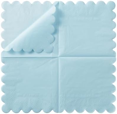 200 Pack Light Blue Cocktail Napkins 5x5