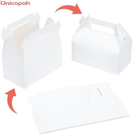 UnicoPak 30 Pack White Gable Party Boxes