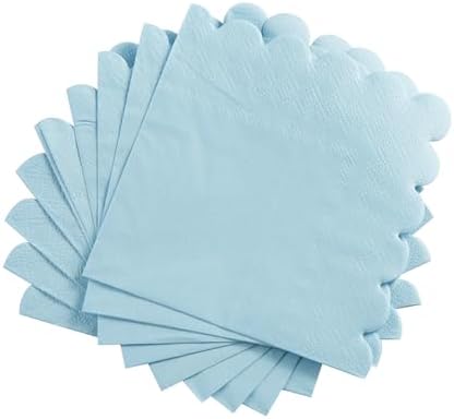 200 Pack Light Blue Cocktail Napkins 5x5