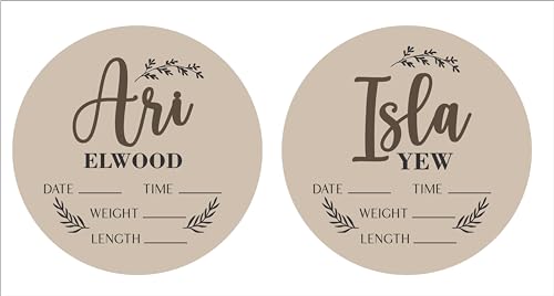 Custom Baby Name Sign with 3D Wood Plaque