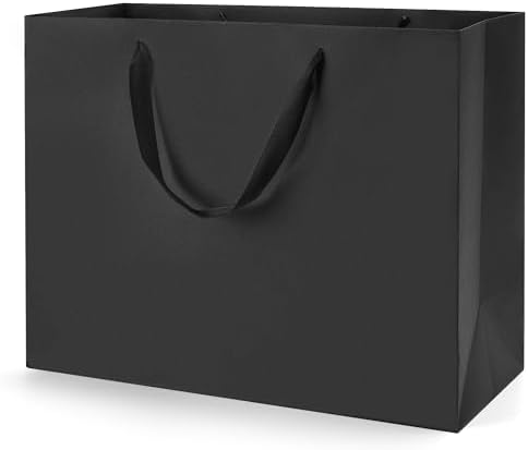MOXARYSU Extra Large Black Gift Bags 3pcs with Handles