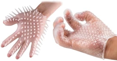 N-ING 2x Silicone Massage Glove for Bath and Flirting