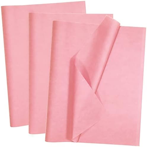 100 Sheets Pink Tissue Paper for Wrapping and Crafting