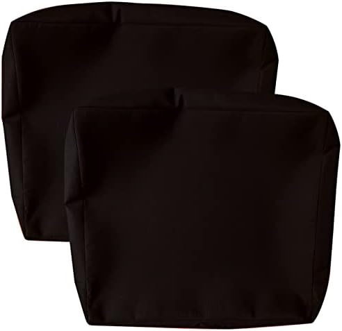 Cinnamonee 2 Pack Black Water Resistant Cushion Covers