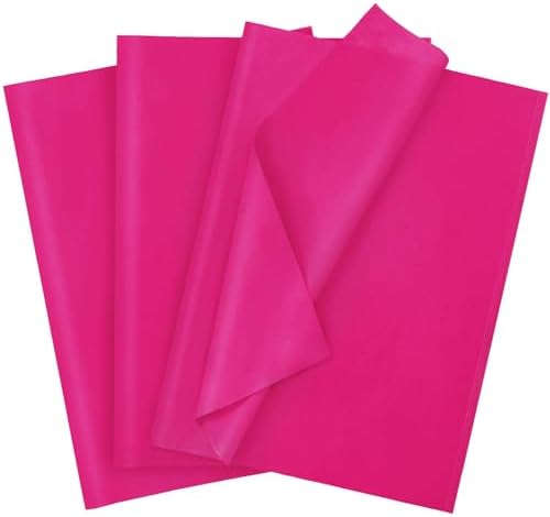 120 Sheets Hot Pink Tissue Paper for Gift Wrapping and Crafts