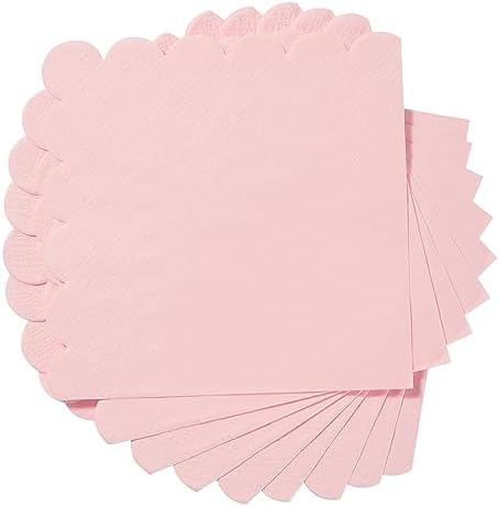 100 Pack 2-Ply Scalloped Napkins for Parties