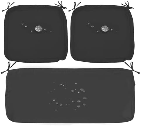 Sigmat 3 Pack Seat Cushion Covers for Outdoor Wicker Rattan Chairs