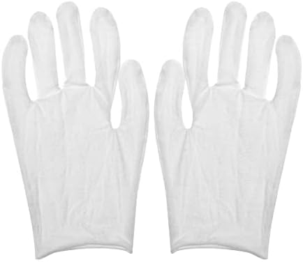 Renvena Cotton Gloves 12 Pairs Moisturizing Eczema Friendly