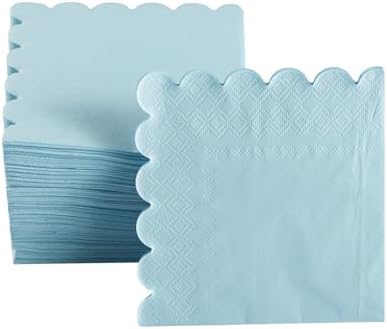 200 Pack Light Blue Cocktail Napkins 5x5