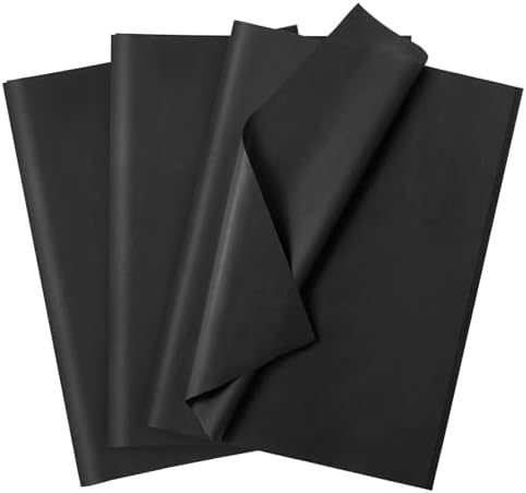 120 Sheets Black Tissue Paper for Gift Wrapping and Crafts