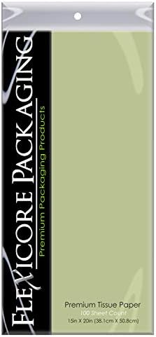 Flexicore Packaging Willow Green Gift Wrap Tissue Paper 15x20