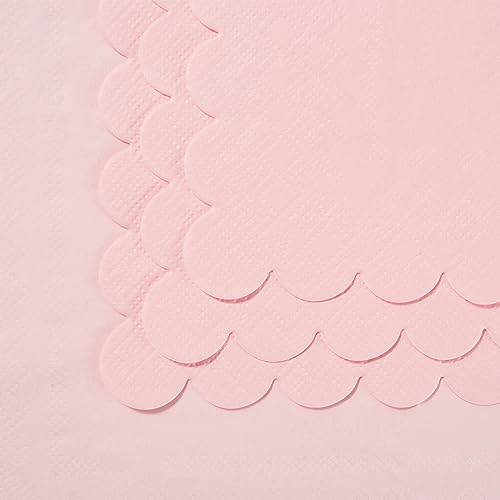 100 Pack 2-Ply Scalloped Napkins for Parties