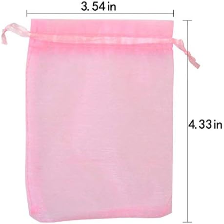 Tojwi 50pcs Mix Color Organza Gift Bags