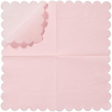 100 Pack 2-Ply Scalloped Napkins for Parties