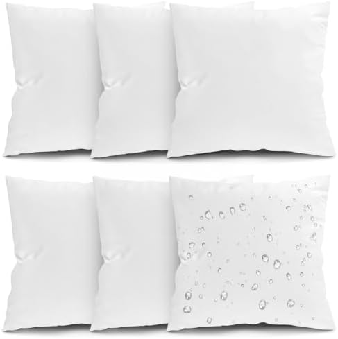 SUPERLELE 18x18 Outdoor Pillow Inserts Set of 6 Waterproof