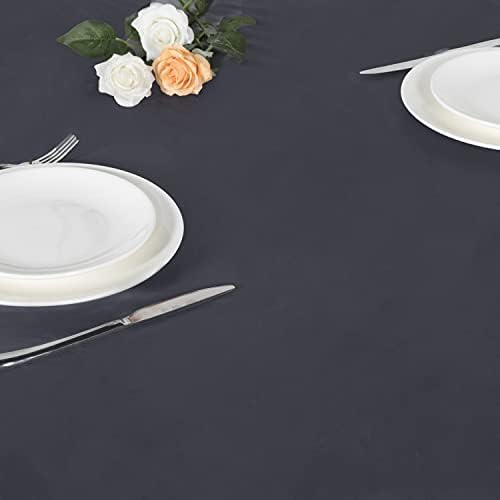 Lushvida Round Vinyl Waterproof Tablecloth Grey