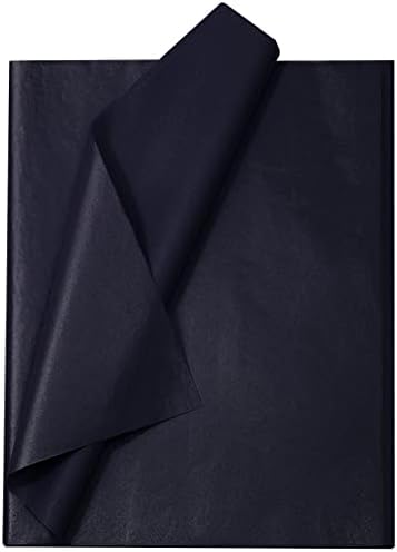 Ueerdand 105 Sheets Black Tissue Paper for Wrapping