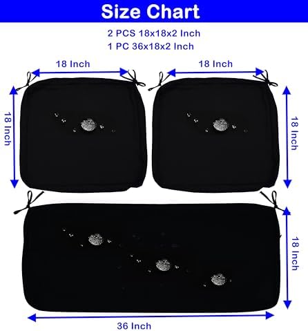 Sigmat 3 Pack Seat Cushion Covers for Outdoor Wicker Rattan Chairs