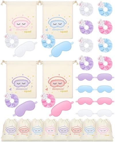 24 Pcs Sleepover Party Supplies for Girls