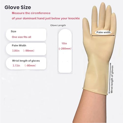 6 Pairs Latex Cleaning Gloves for Kitchen and Home
