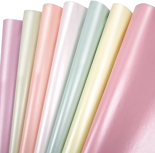 MAMUNU 105 Sheet Metallic Pastel Wrapping Tissue Paper 20x14 Inches