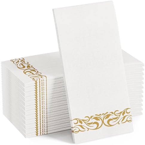 FOCUSLINE 100 Linen Feel Bathroom Napkins - Gold 12x17