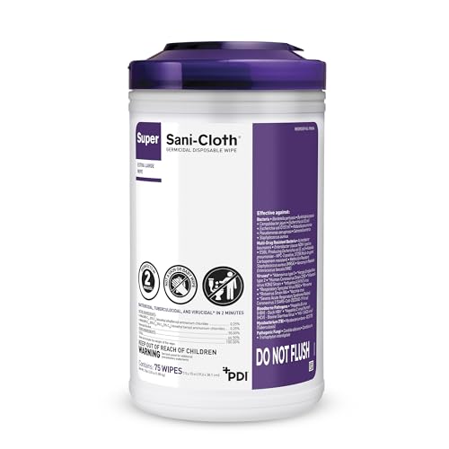 Super Sani Cloth Germicidal Disposable Wipe 5x8