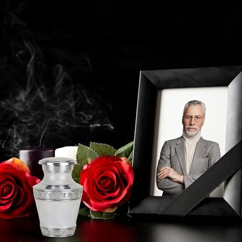 Little Urns for Human Ashes White - Small Urn for Cremation