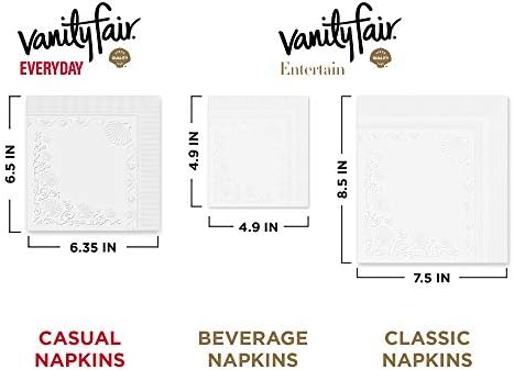 Vanity Fair Entertain Paper Napkins 40 Count Pack of 8