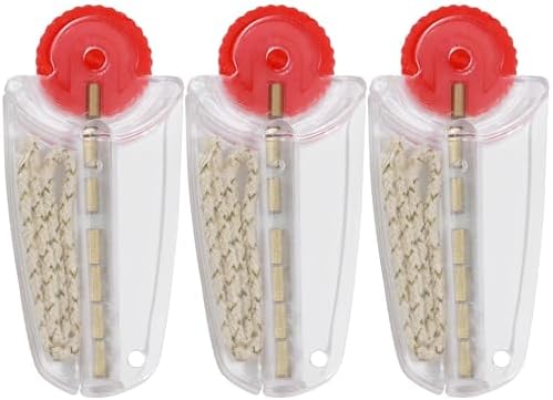 DEWEL 3 Pack Lighter Wick and Cotton Replacement