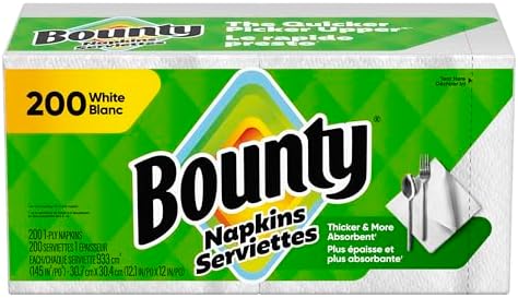 Bounty Quilted Napkins 1210x12 White 200Pack