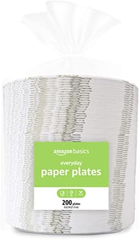 Amazon Basics Paper Plates 862 Inch 200 Count
