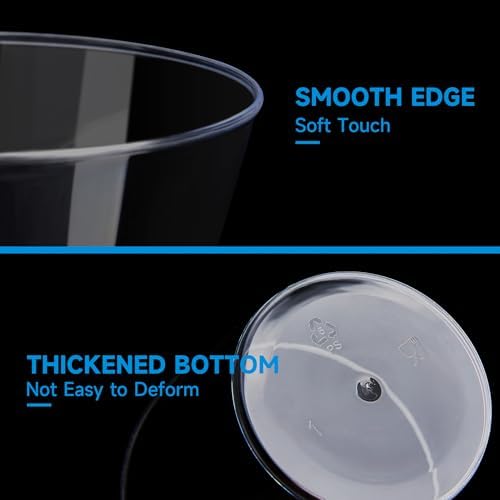 RACETOP 9 Oz Clear Plastic Cups 100 Pack