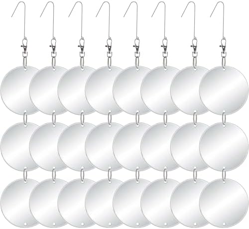 Chephon Upgraded Bird Scare Discs Set - 24 Large Reflective Discs