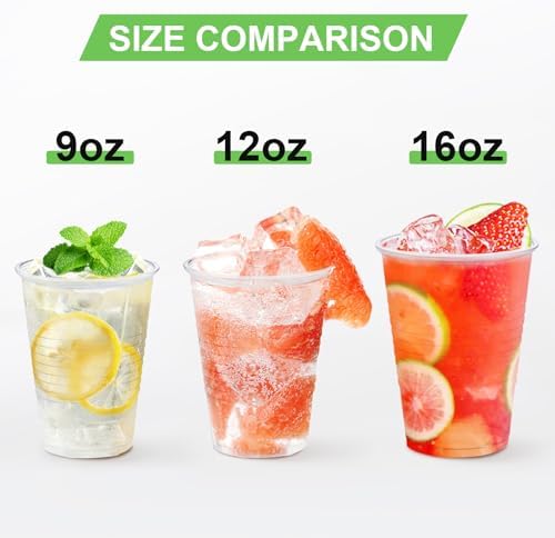 Lamosi 300 Pack 12 Oz Clear Plastic Cups