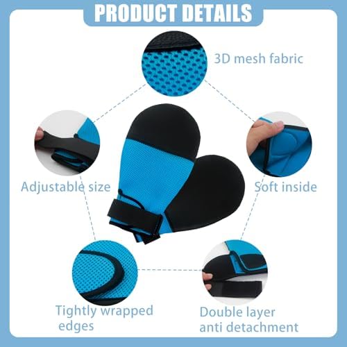 Dementia Restraint Gloves 2Pcs Reusable Hand Mitts for Elderly Patients